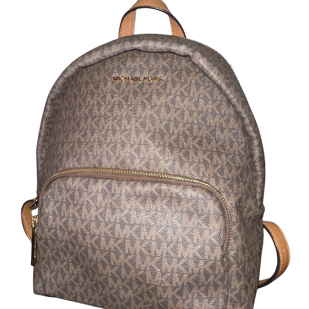 Michael Kors Tan Monogram Backpack